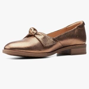 Clarks By Collection Bronze Gold Women's Loafers Ultimate Shoes Sz 10W
